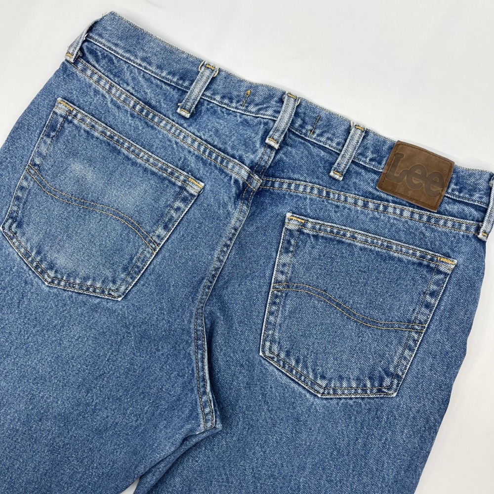 Lee Regular Fit Jeans Mens 35x28 Blue Denim Straight Leg Vintage 90s Aesthetic